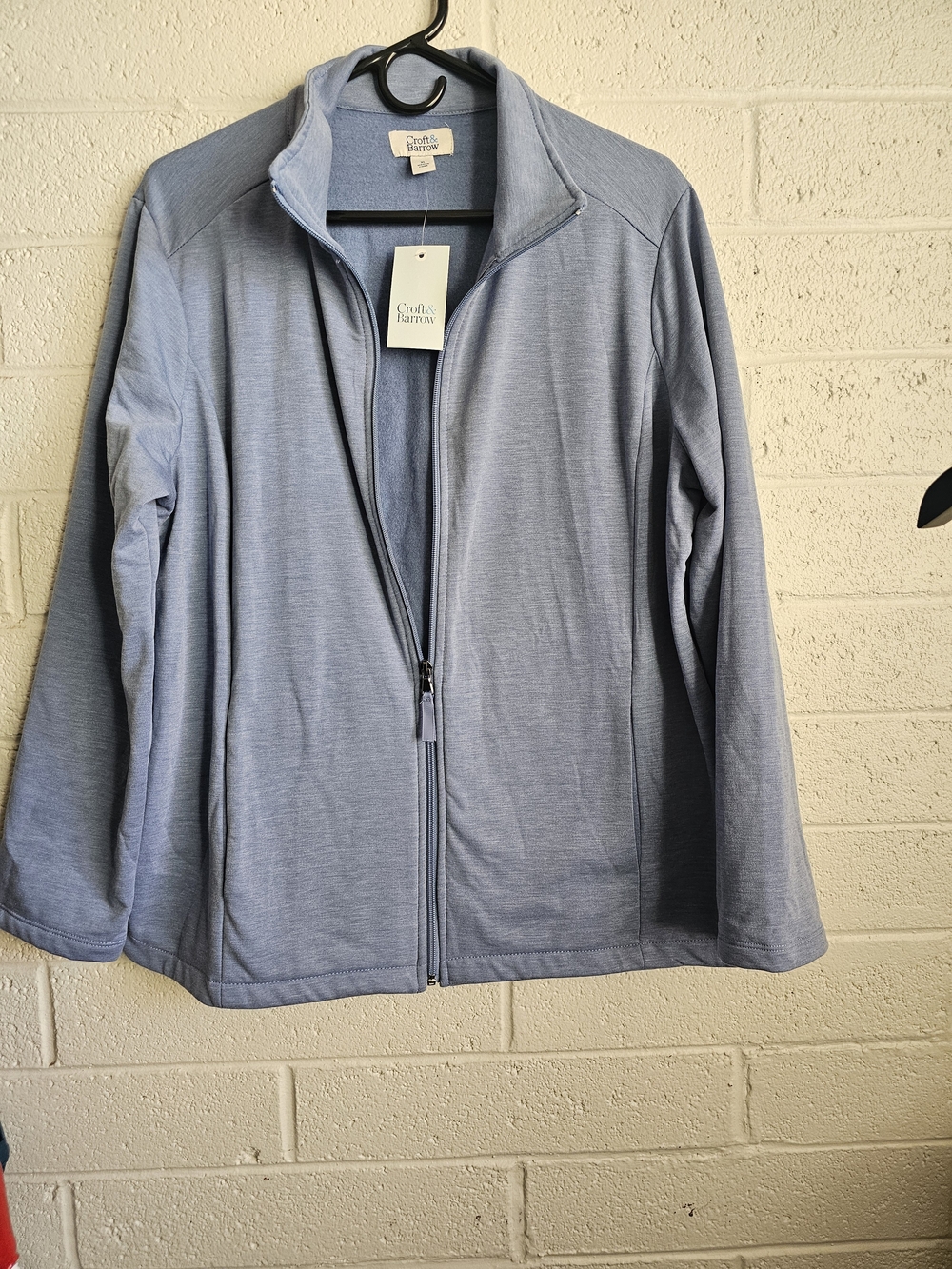 Croft & Barrow Light Blue Full-Zip Jacket